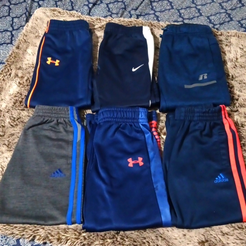 Under armor, Nike, Adidas, Russell boys pants